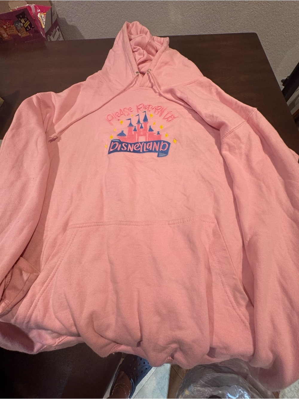Disneyland Pink Hooded Sweatshirt